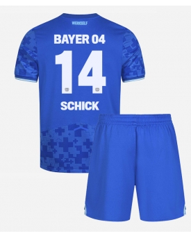 Billige Fotballdrakt Bayer Leverkusen Patrik Schick #14 Replika Tredjedraktsett Barn 2025-26 Kortermet (med bukser)